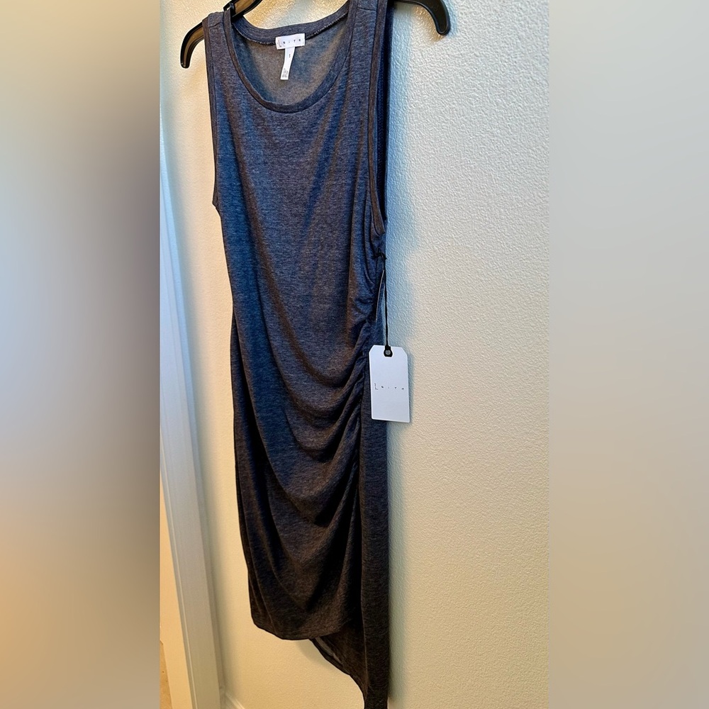 Leith Sleeveless Tank Dress, size small, navy